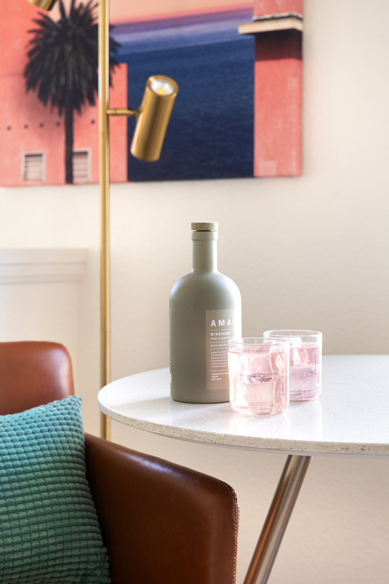 Open concept living area with dining table and kitchen view